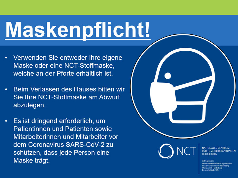 Maskenpflicht für Patienten - NCT Nationales Centrum für