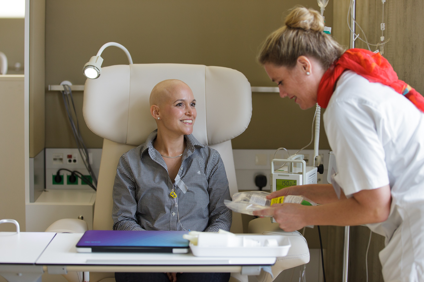 Patientin bei Chemotherapie